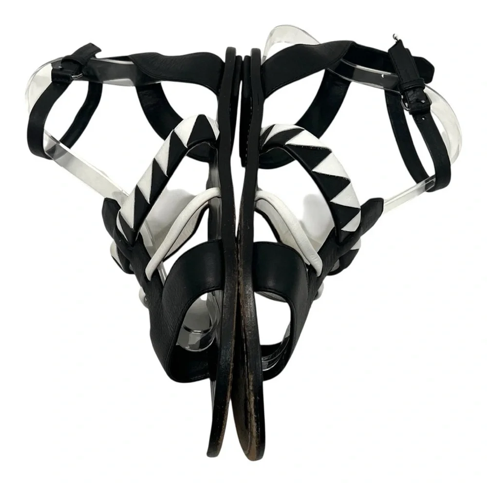 Proenza Schouler Leather Two Tone Gladiator Ankle Strap Sandals Women’s 38 - Picture 11 of 15